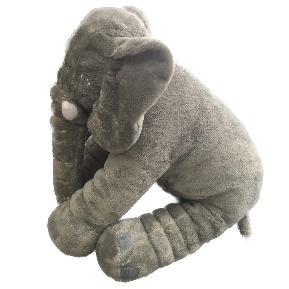 Unbranded Stuffed Gray Elephant Plush No Tush Tag 12" Tall - Picture 2 of 8